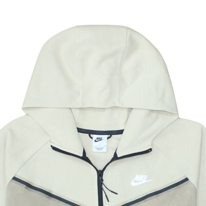Womens UK Size L Nike Beige Full Zip Hoodie
