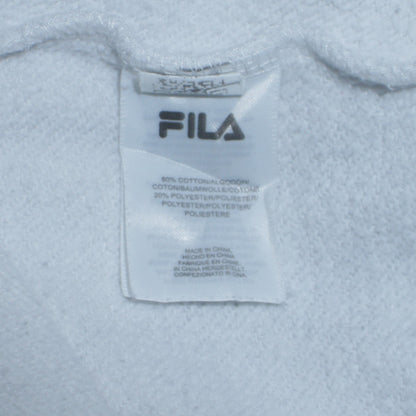 Mens UK Size M FILA White Pullover Hoodie