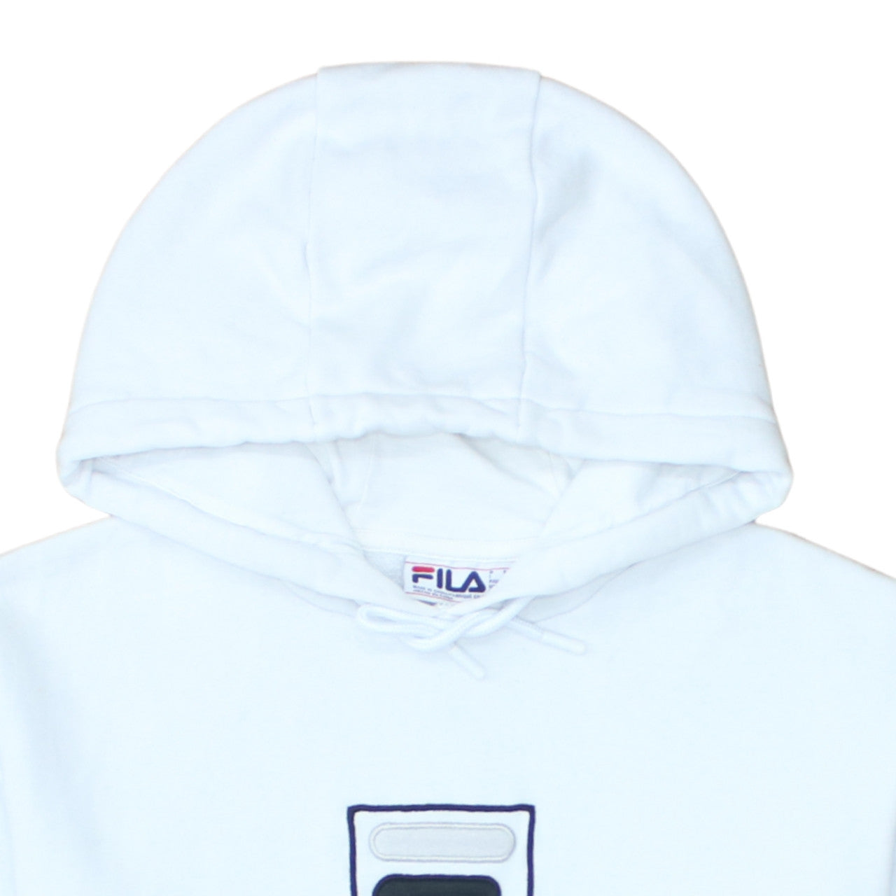 Mens UK Size M FILA White Pullover Hoodie