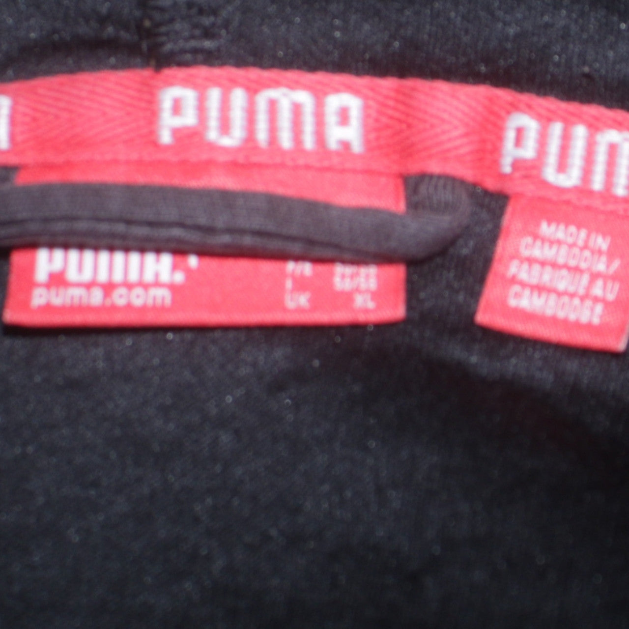 Mens UK Size XL PUMA Black Full Zip Hoodie
