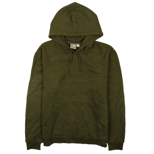 Mens UK Size L PUMA Green Pullover Hoodie