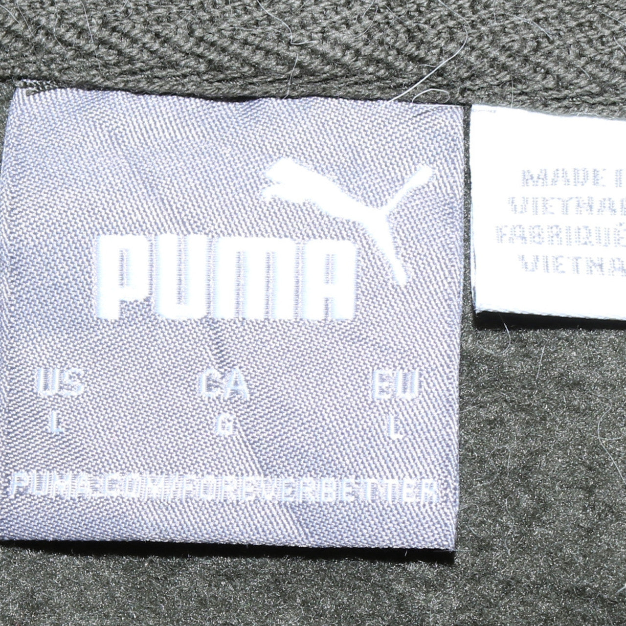 Mens UK Size L PUMA Green Pullover Hoodie