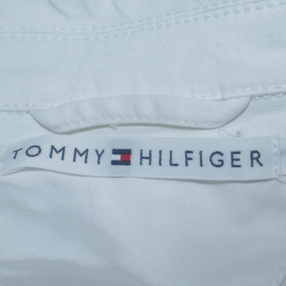 Tommy Hilfiger Women White Cotton Blend Blazer Jacket M