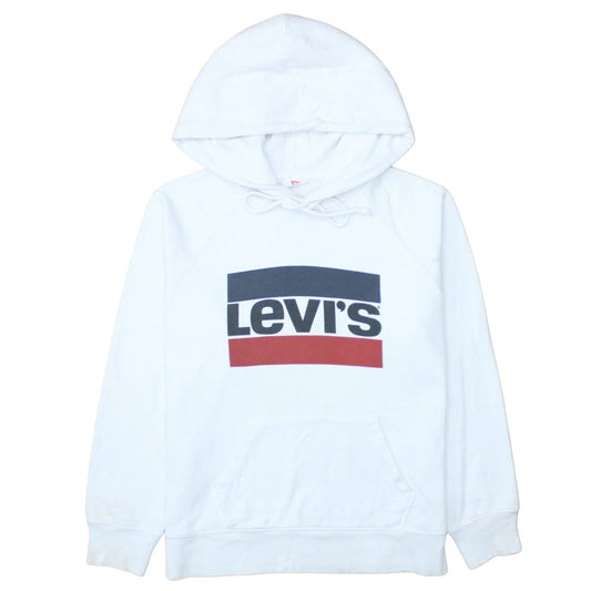 Mens UK Size S Levi's White Pullover Hoodie