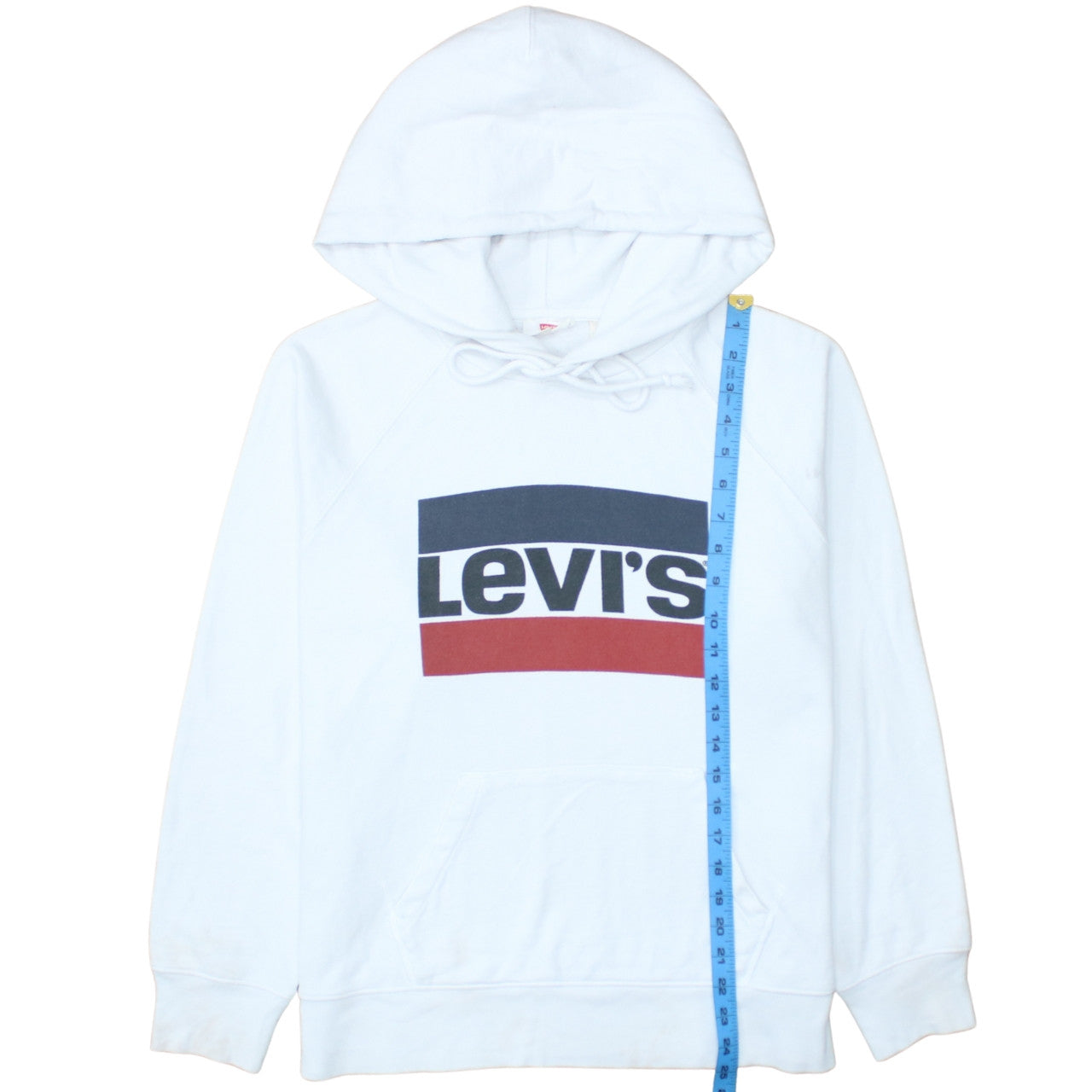 Mens UK Size S Levi's White Pullover Hoodie