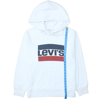 Mens UK Size S Levi's White Pullover Hoodie