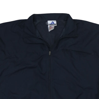 Adidas Men's Blue Track Jacket L Full Zip Lightweight Sportswear