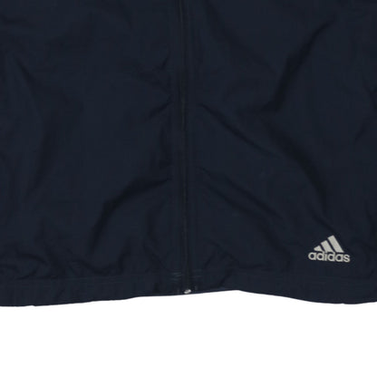 Adidas Men's Blue Track Jacket L Full Zip Lightweight Sportswear