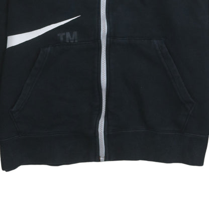 Nike Boys Black Full Zip Hoodie XL 158-170cm Hooded Sweatshirt