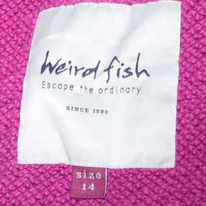 Womens UK Size 14 Weird Fish Blue Full Zip Sweatshirt