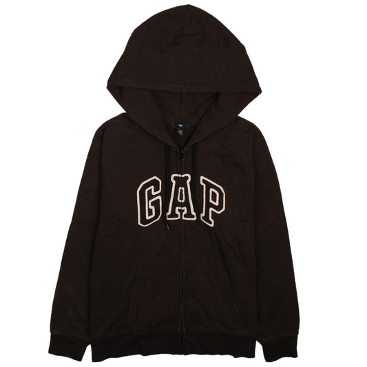 Womens UK Size XL Gap Black Full Zip Hoodie