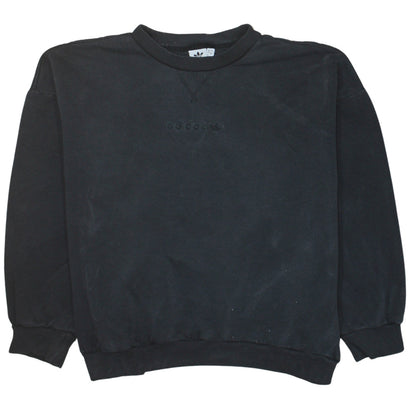 Adidas Women Black Crew Neck Pullover Sweatshirt Size 12