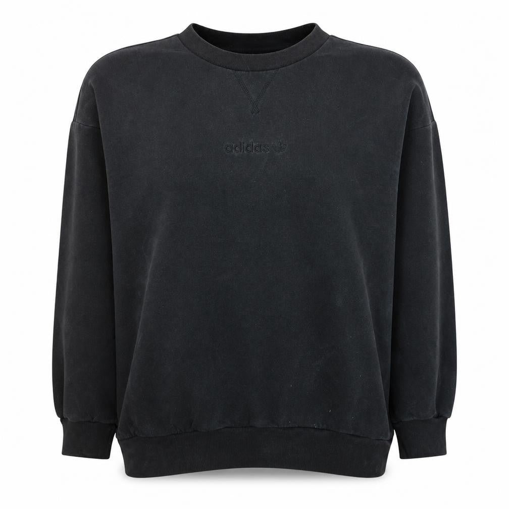Adidas Women Black Crew Neck Pullover Sweatshirt Size 12