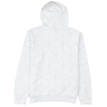 Puma Men's White Geometric Pullover Hoodie Size L