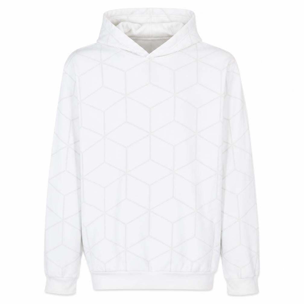 Puma Men's White Geometric Pullover Hoodie Size L