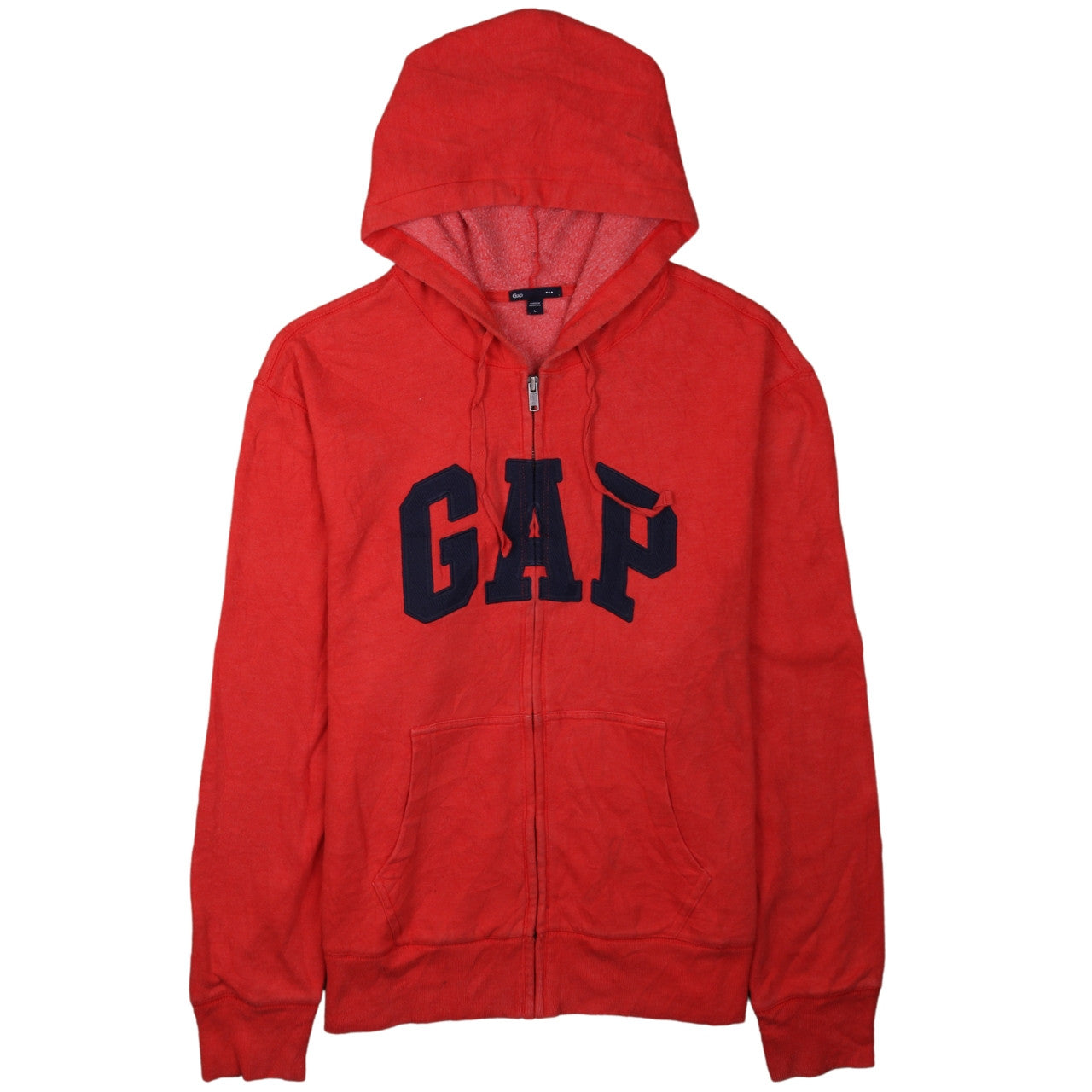 Mens UK Size L Gap Red Full Zip Hoodie