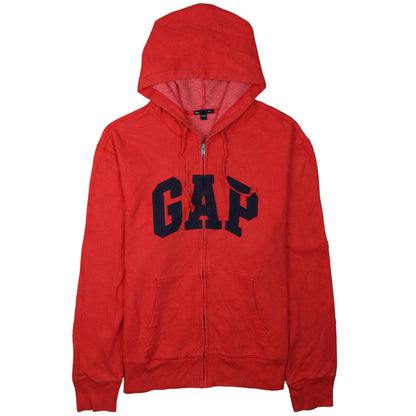 Mens UK Size L Gap Red Full Zip Hoodie