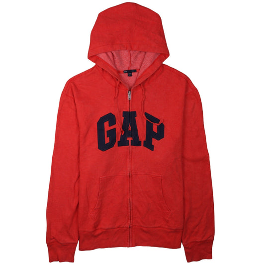Mens UK Size L Gap Red Full Zip Hoodie