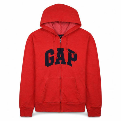 Mens UK Size L Gap Red Full Zip Hoodie