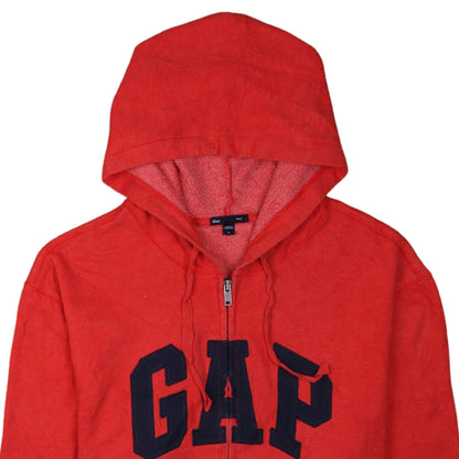 Mens UK Size L Gap Red Full Zip Hoodie
