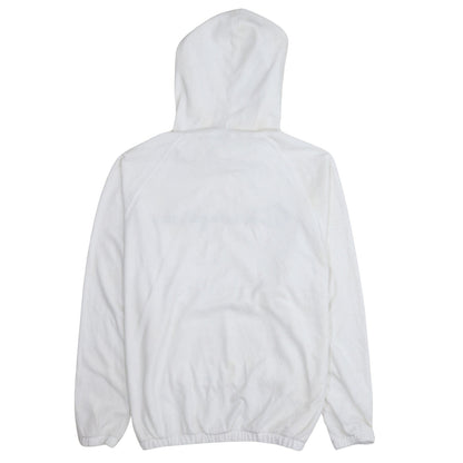 Champion Women White Medium Pullover Hoodie with Logo Print