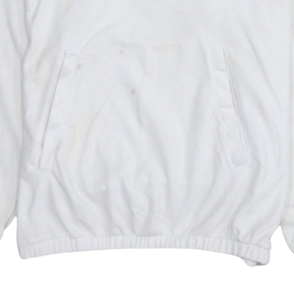 Champion Women White Medium Pullover Hoodie with Logo Print