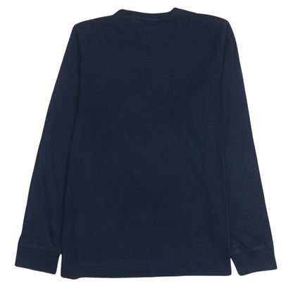 Tommy Jeans Mens Navy Long Sleeve Crew Neck Cotton T-Shirt L
