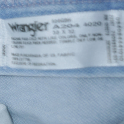 Wrangler Men Blue 30x32 Straight Leg Denim Jeans
