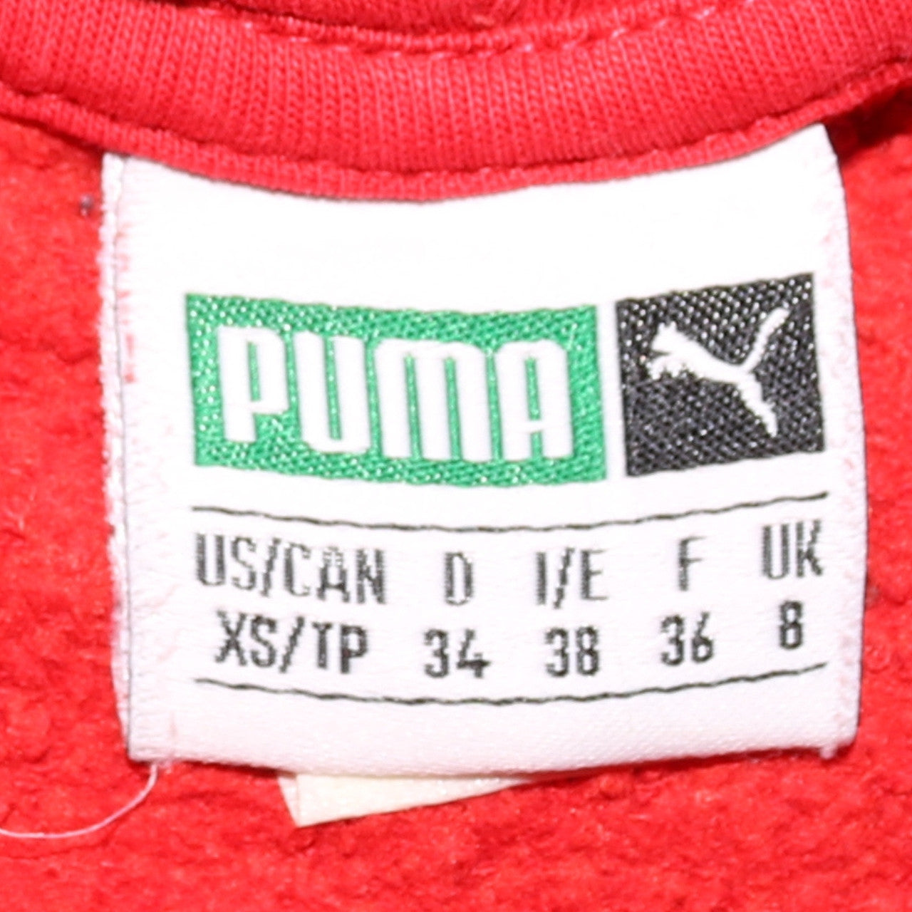 Womens UK Size 8 PUMA Red Pullover Hoodie