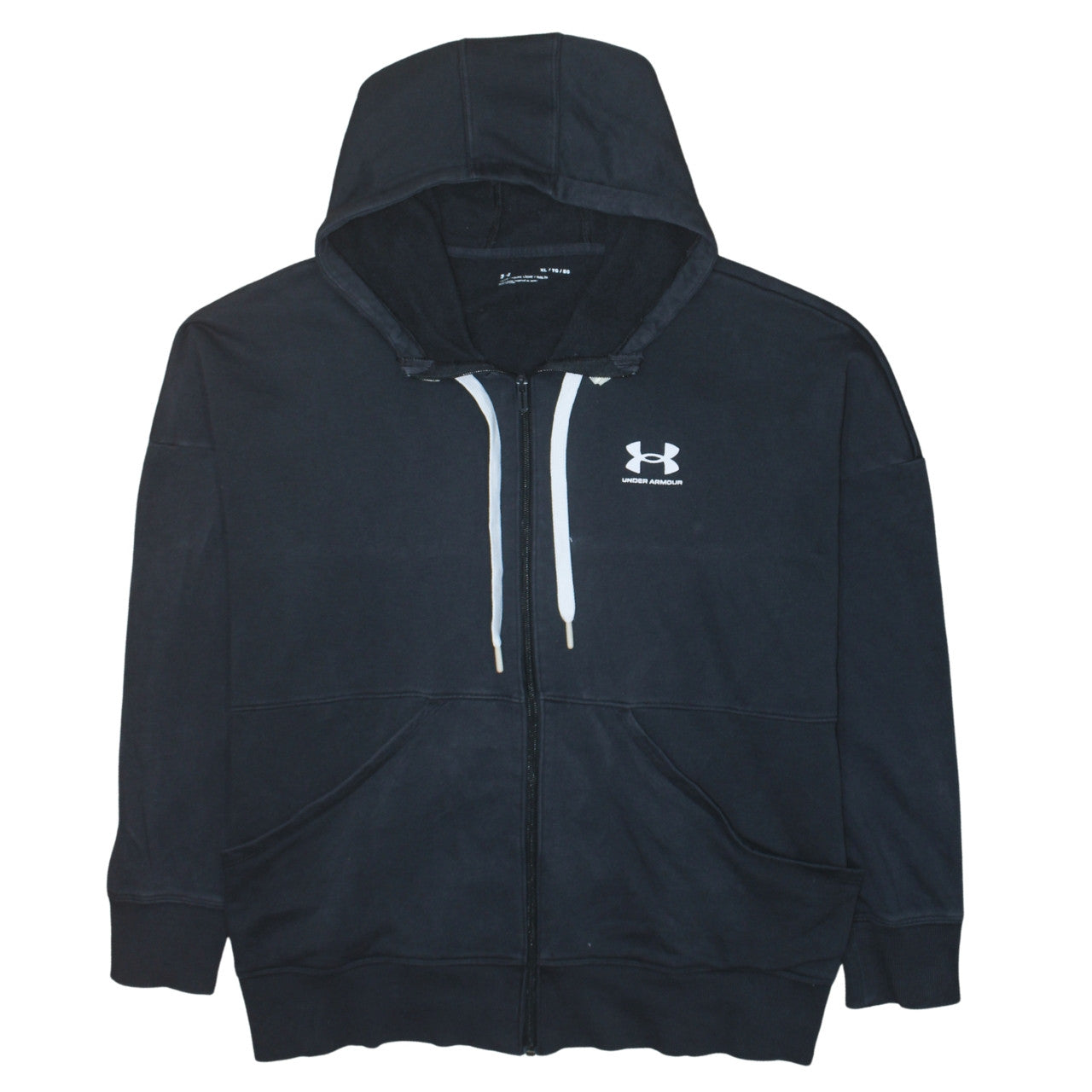 Mens UK Size XL Under armour Black Full Zip Hoodie