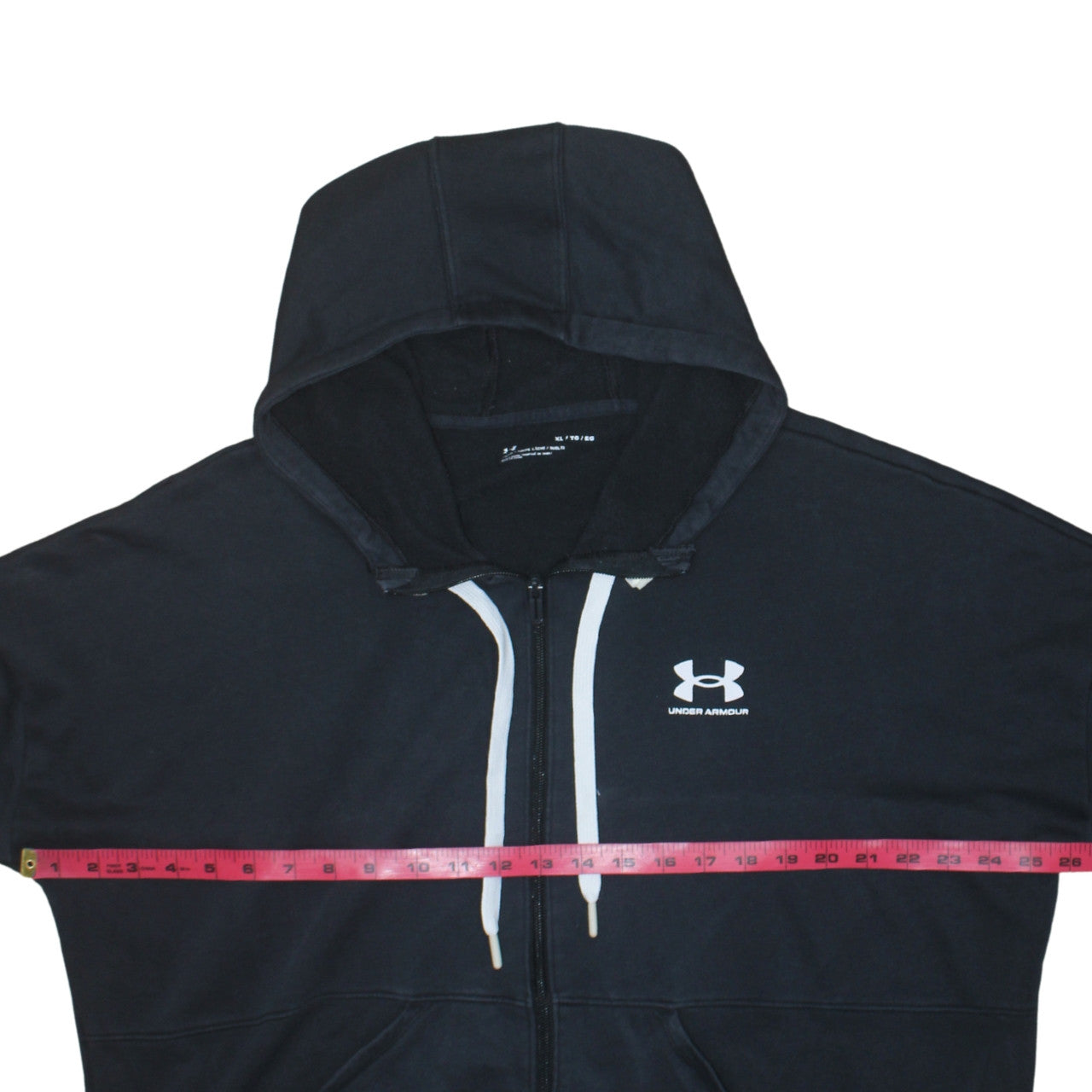 Mens UK Size XL Under armour Black Full Zip Hoodie