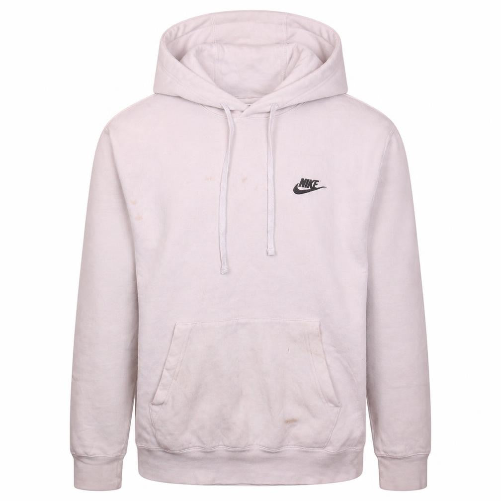 Nike Men's White Pullover Hoodie Small Logo Regular Fit