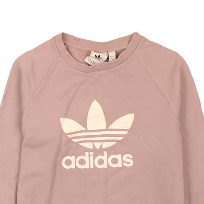 Womens UK Size S adidas Pink Pullover Sweatshirt