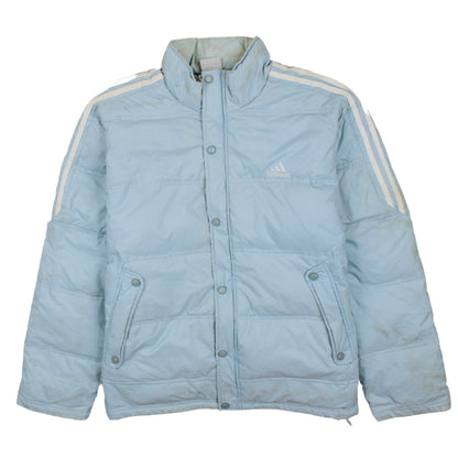 Adidas Men's Blue Puffer Jacket Size M 40in Winter Casual Coat