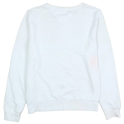 Tommy Jeans Men's White Logo Pullover Sweatshirt Size S