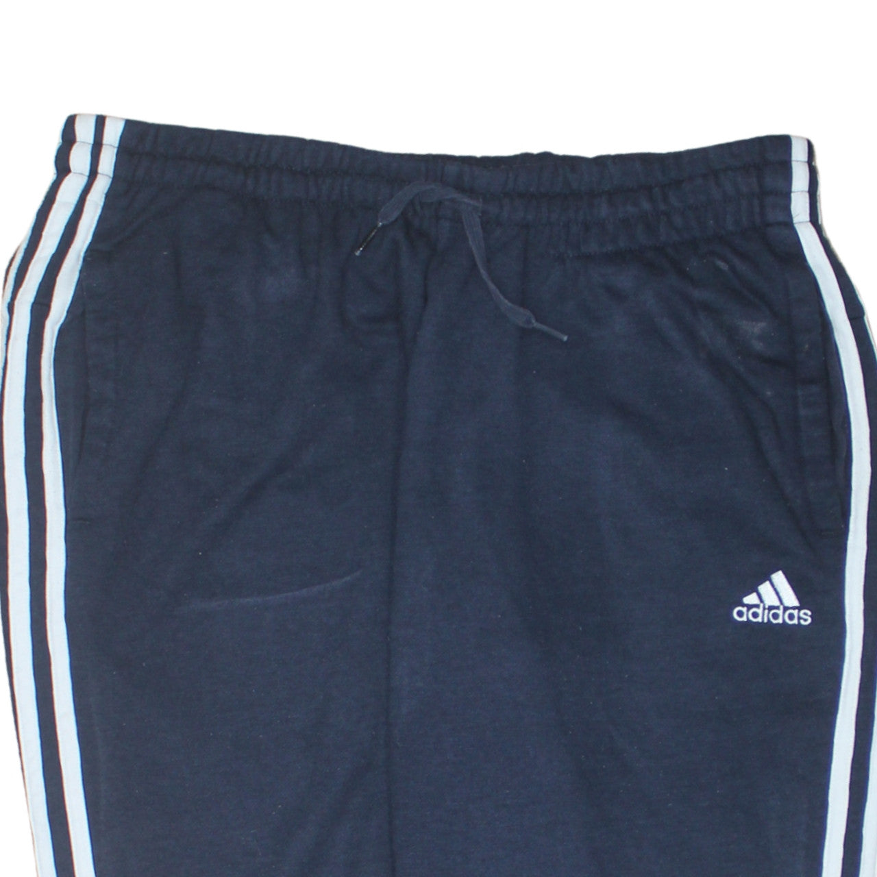 Adidas Womens Blue Jogger Trousers L Elastic Waist Logo Track Pants
