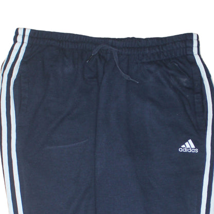 Adidas Womens Blue Jogger Trousers L Elastic Waist Logo Track Pants