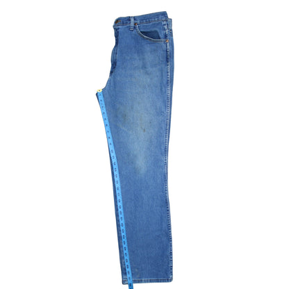 Mens UK Size L Wrangler Regular Fit Straight Blue Jeans