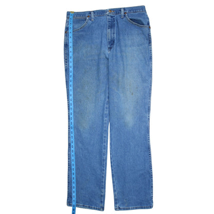 Mens UK Size L Wrangler Regular Fit Straight Blue Jeans