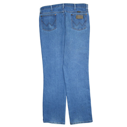 Mens UK Size L Wrangler Regular Fit Straight Blue Jeans
