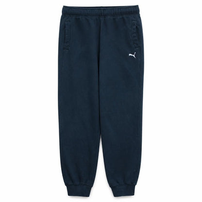 Puma Men Black L Jogger Sweatpants Elastic Waist Cuffed Trousers