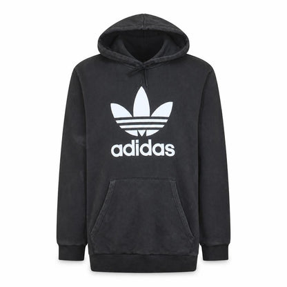 Adidas Men’s Black Pullover Hoodie Size L Logo Fleece Sweatshirt