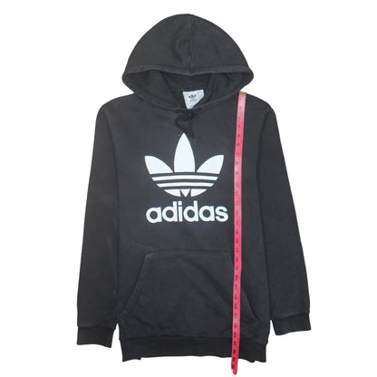 Adidas Men’s Black Pullover Hoodie Size L Logo Fleece Sweatshirt