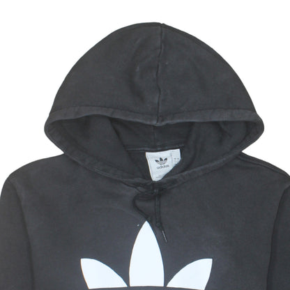 Adidas Men’s Black Pullover Hoodie Size L Logo Fleece Sweatshirt