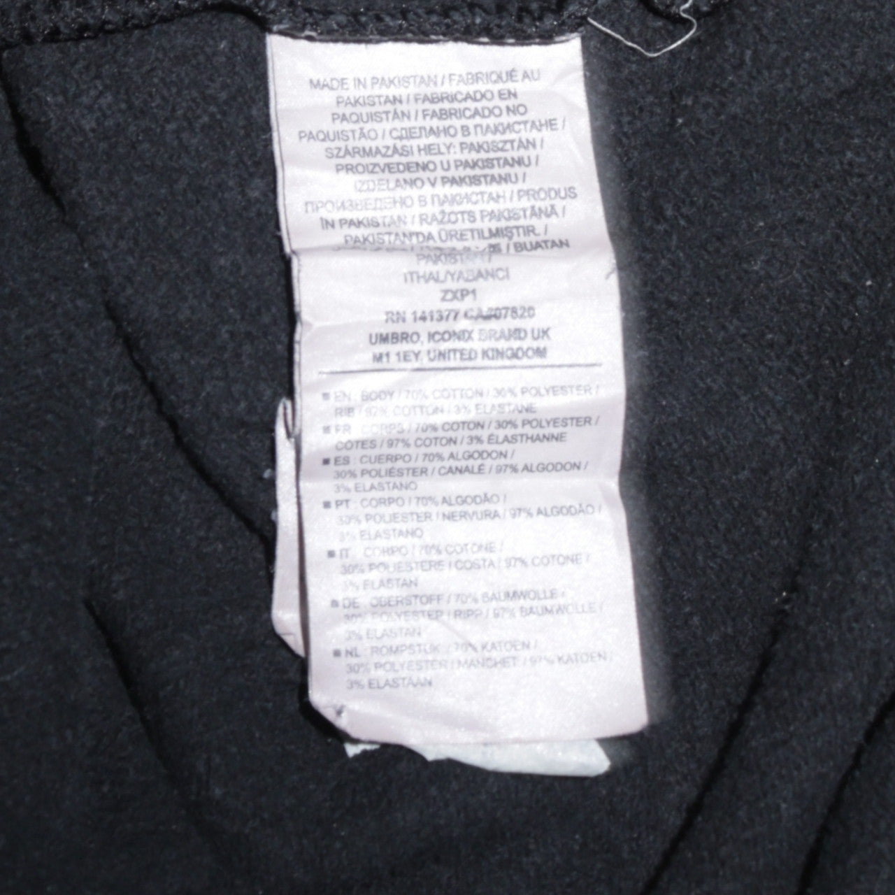 Mens UK Size XL Umbro Black Pullover Hoodie