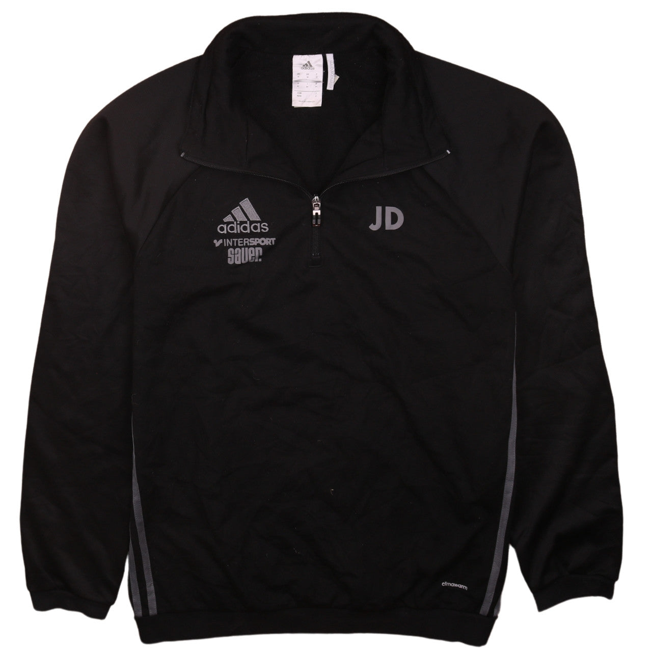 Mens UK Size M adidas Black 1/2 Zip Sweatshirt