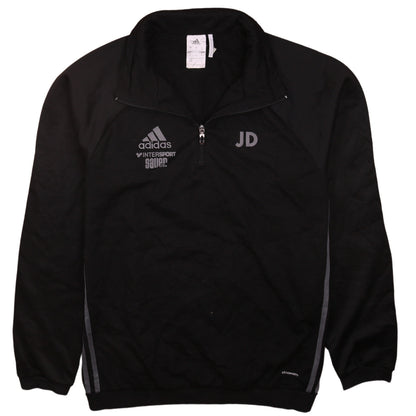 Mens UK Size M adidas Black 1/2 Zip Sweatshirt