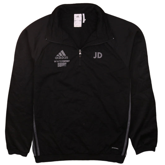 Mens UK Size M adidas Black 1/2 Zip Sweatshirt