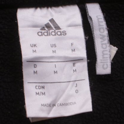 Mens UK Size M adidas Black 1/2 Zip Sweatshirt