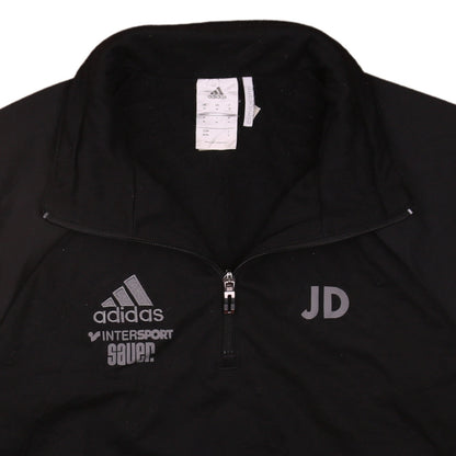 Mens UK Size M adidas Black 1/2 Zip Sweatshirt